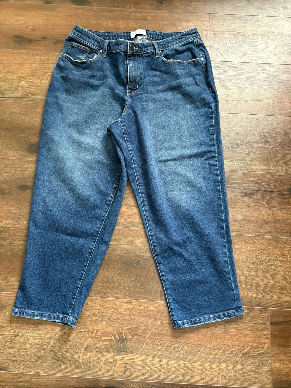 Lane Bryant Boyfriend Dark Blue Denim Jean Capri